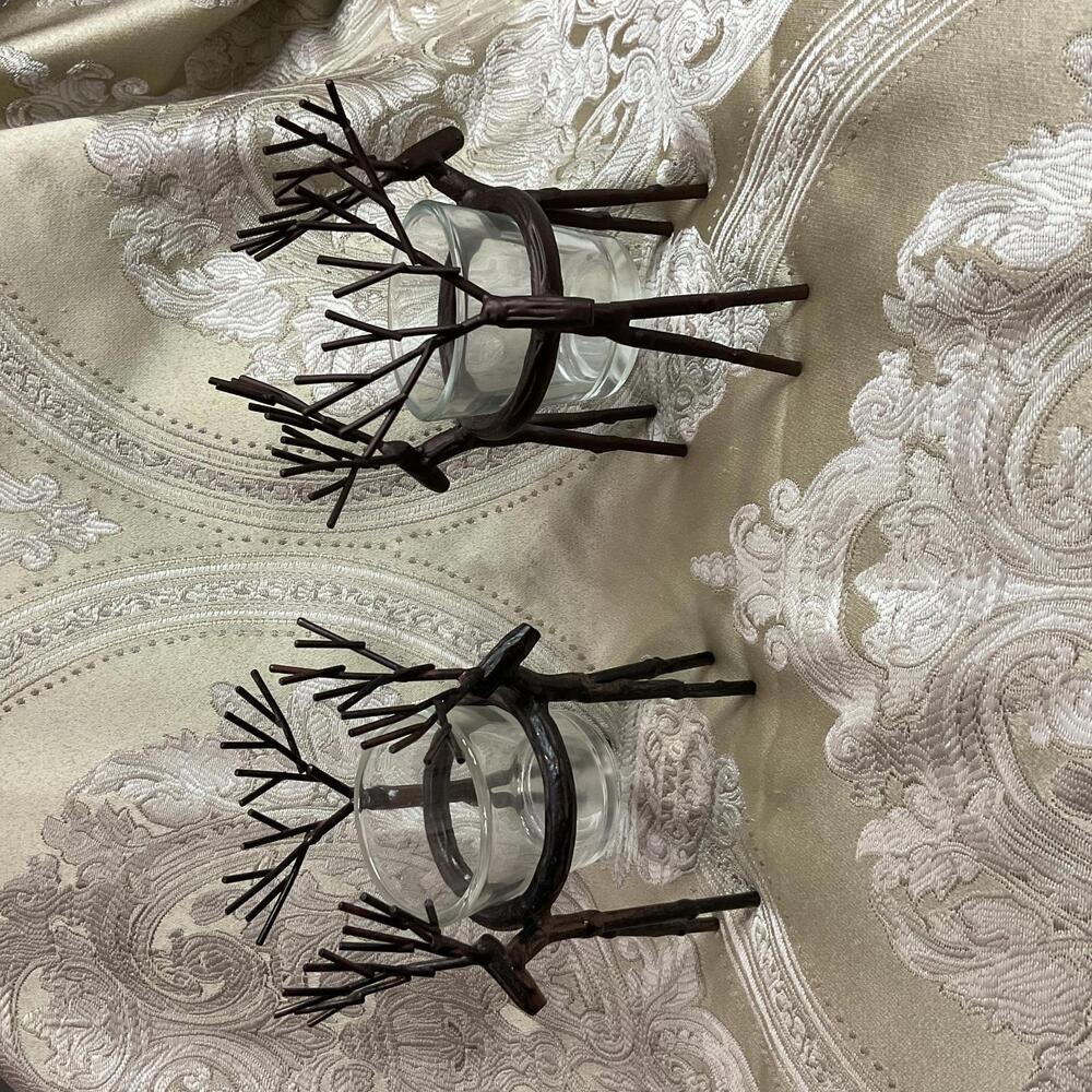 Yankee Candle Brown Reindeer Twig Votive Holders (Set of 2)
